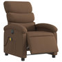 Voir la diapositive 3 : VIDAXL Fauteuil inclinable de massage electrique marron tissu
