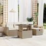 Voir la diapositive 1 : VIDAXL Salon de jardin avec coussins 6 pcs beige resine tressee
