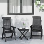 VIDAXL Chaises inclinables de jardin lot de 2 anthracite PP