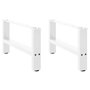 Voir la diapositive 2 : VIDAXL Pieds de table basse blanc 2 pcs 70x(30-31) cm acier