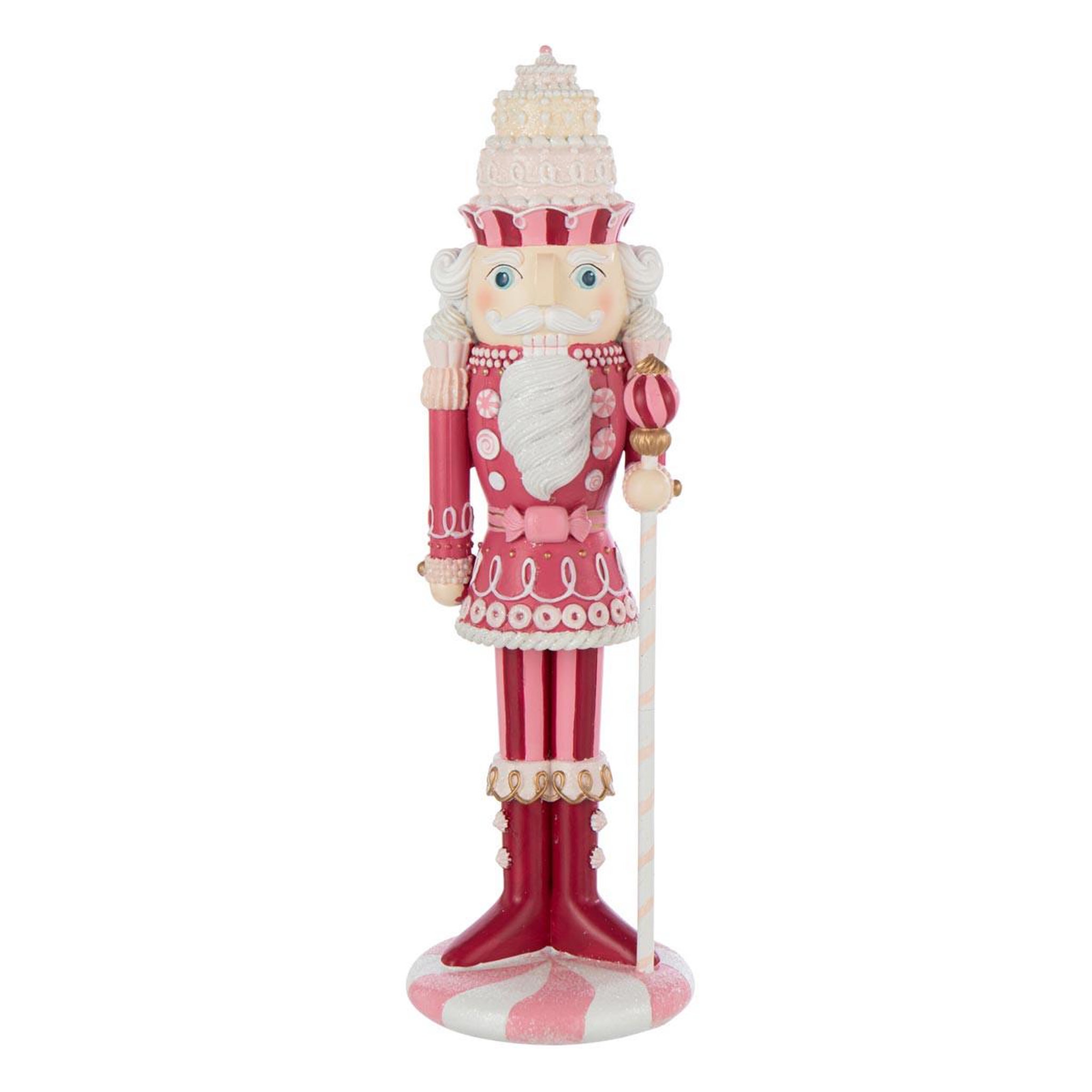 J-LINE Casse-noisette déco  bonbon  38cm rose