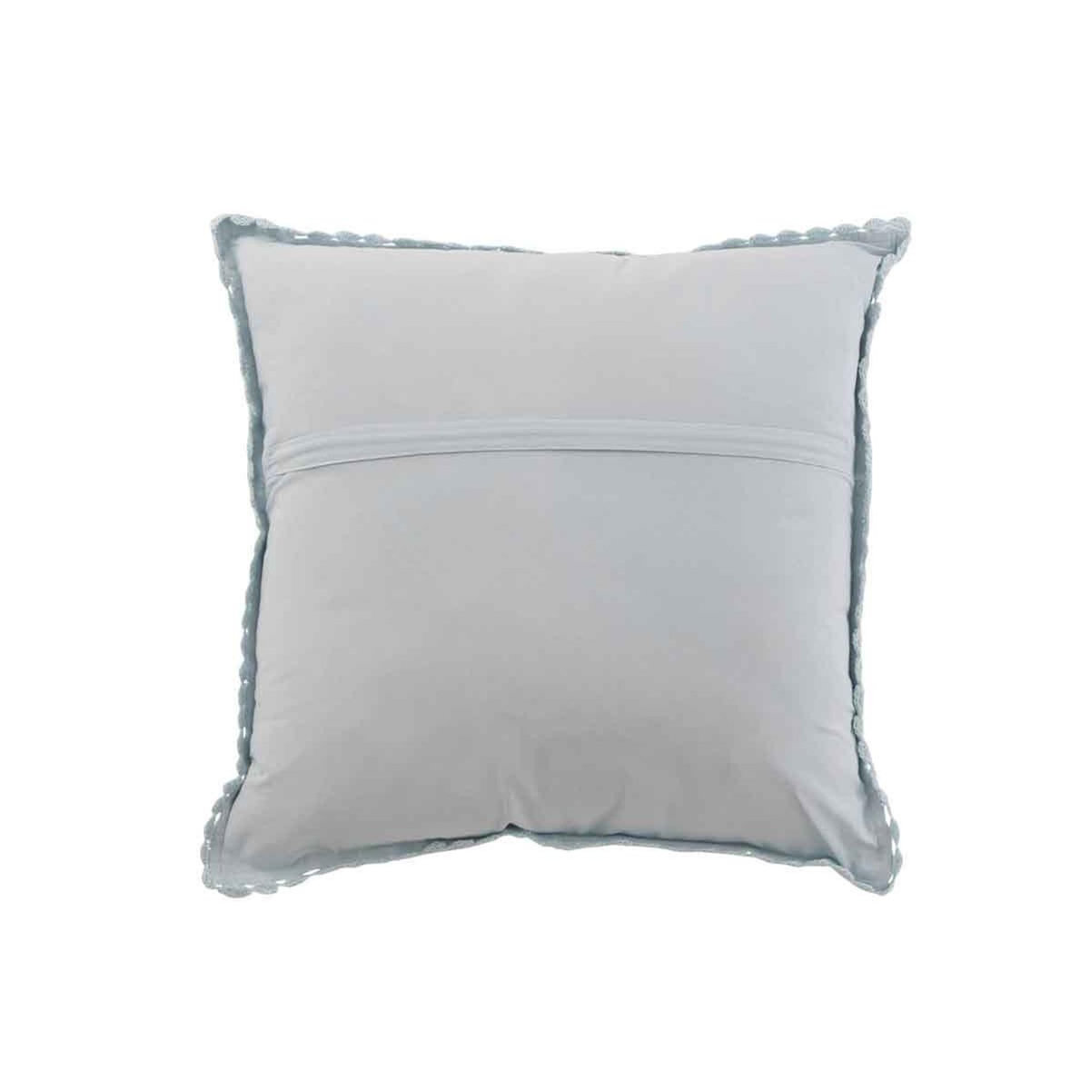 Paris Prix Coussin Déco  Dentelle  45x45cm Bleu