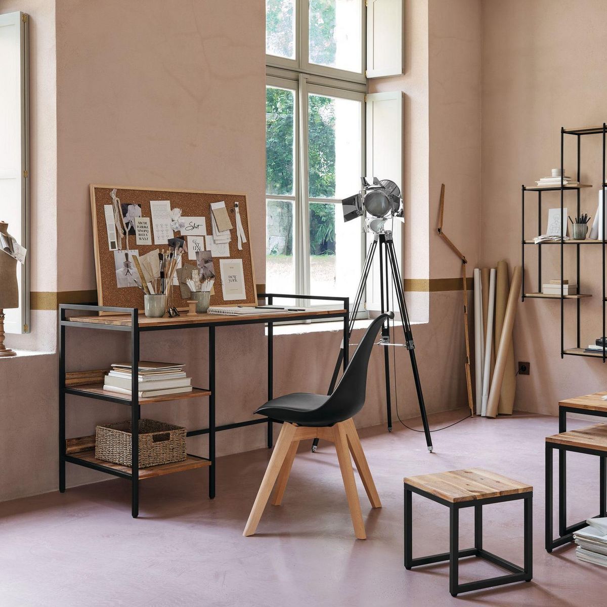 ATMOSPHERA Lot de 4 Chaises design scandinave Baya