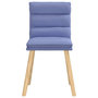 Voir la diapositive 4 : VIDAXL Chaises a manger lot de 4 bleu jean tissu