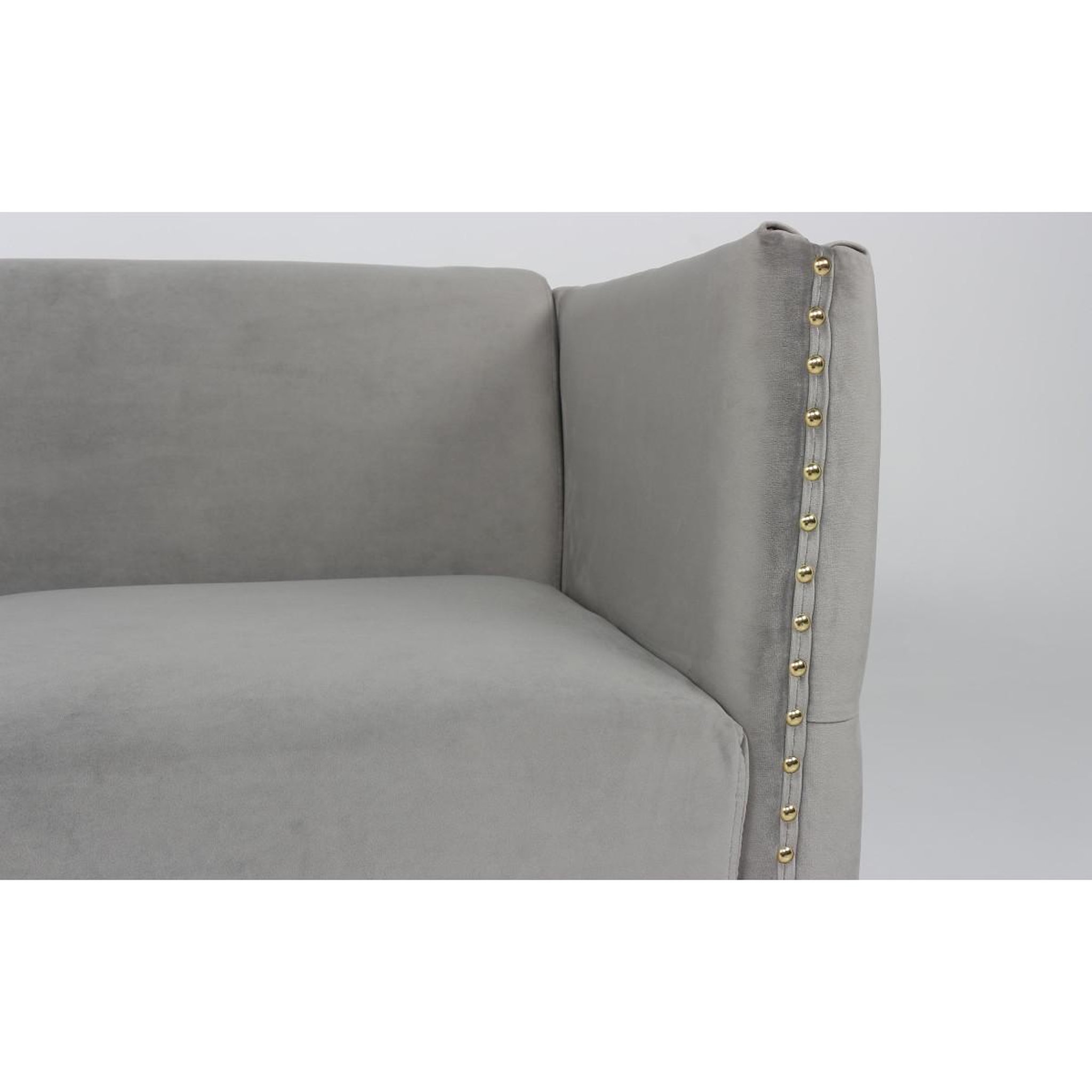 Voir la diapositive 3 : Paris Prix Canapé 3 places en velours  suez  204cm argent