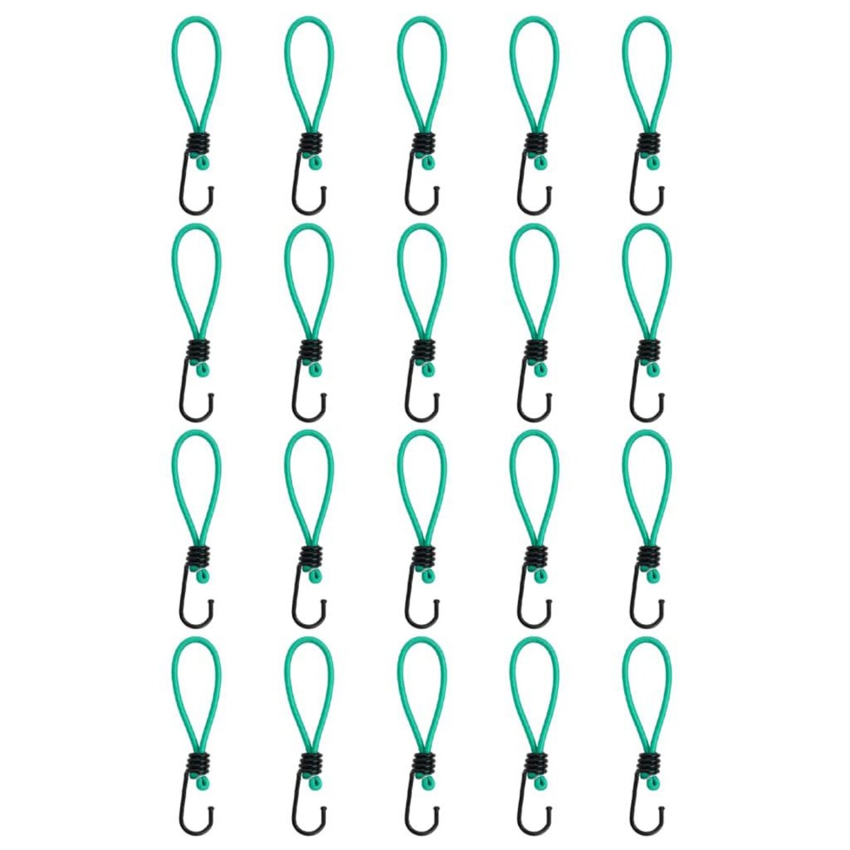 VIDAXL Cordes elastiques avec crochets 20 pcs 15 cm