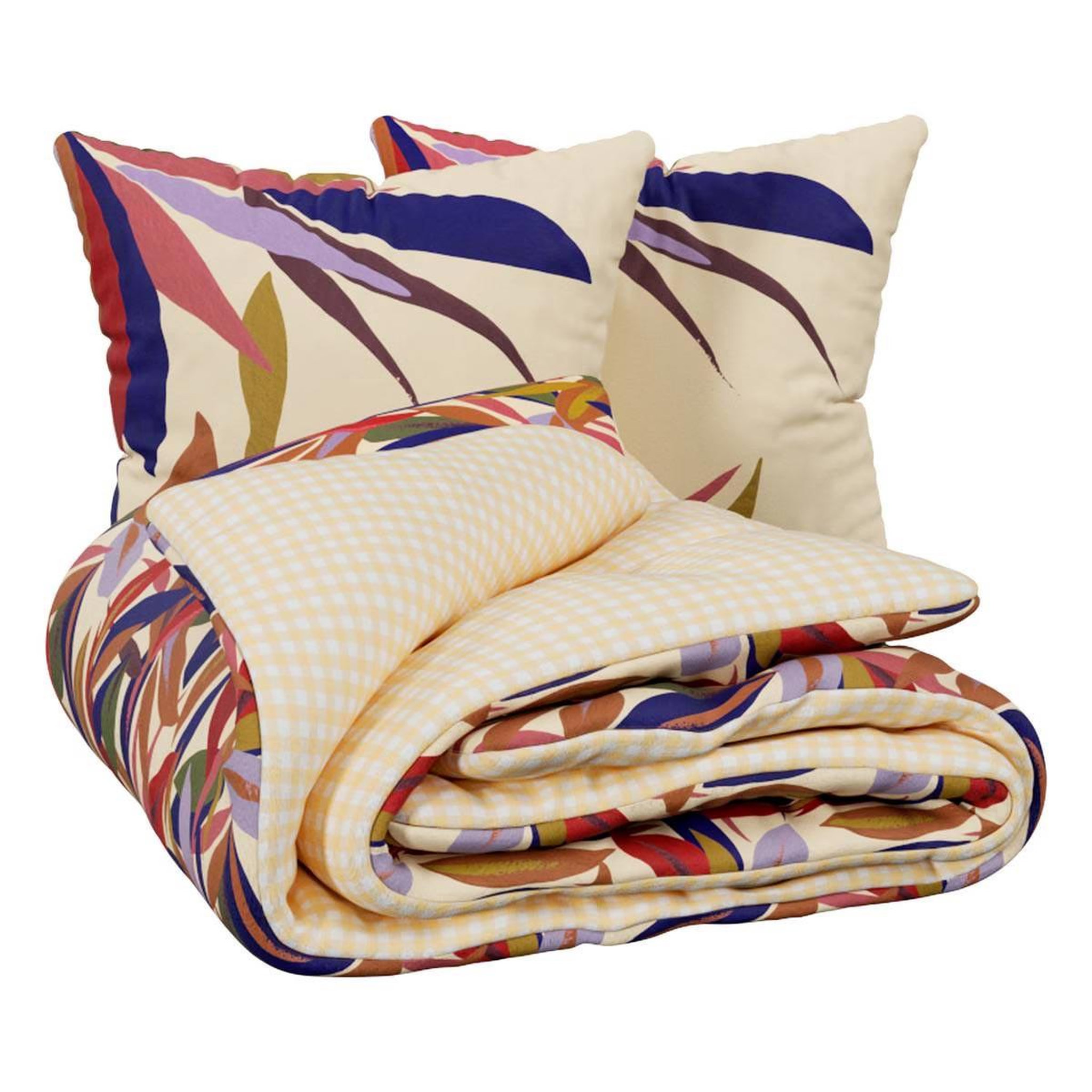 Voir la diapositive 5 : ATMOSPHERA Parure de lit 3 pièces  jannie  240x220cm multicolore