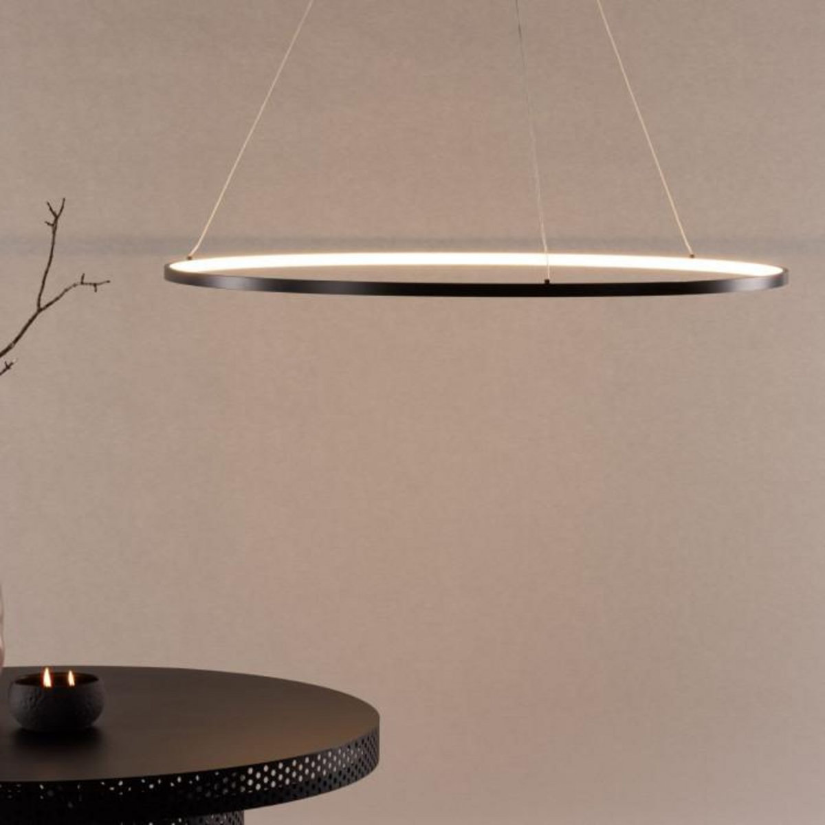 Paris Prix Lampe Suspension Design  Rodang  100cm Noir