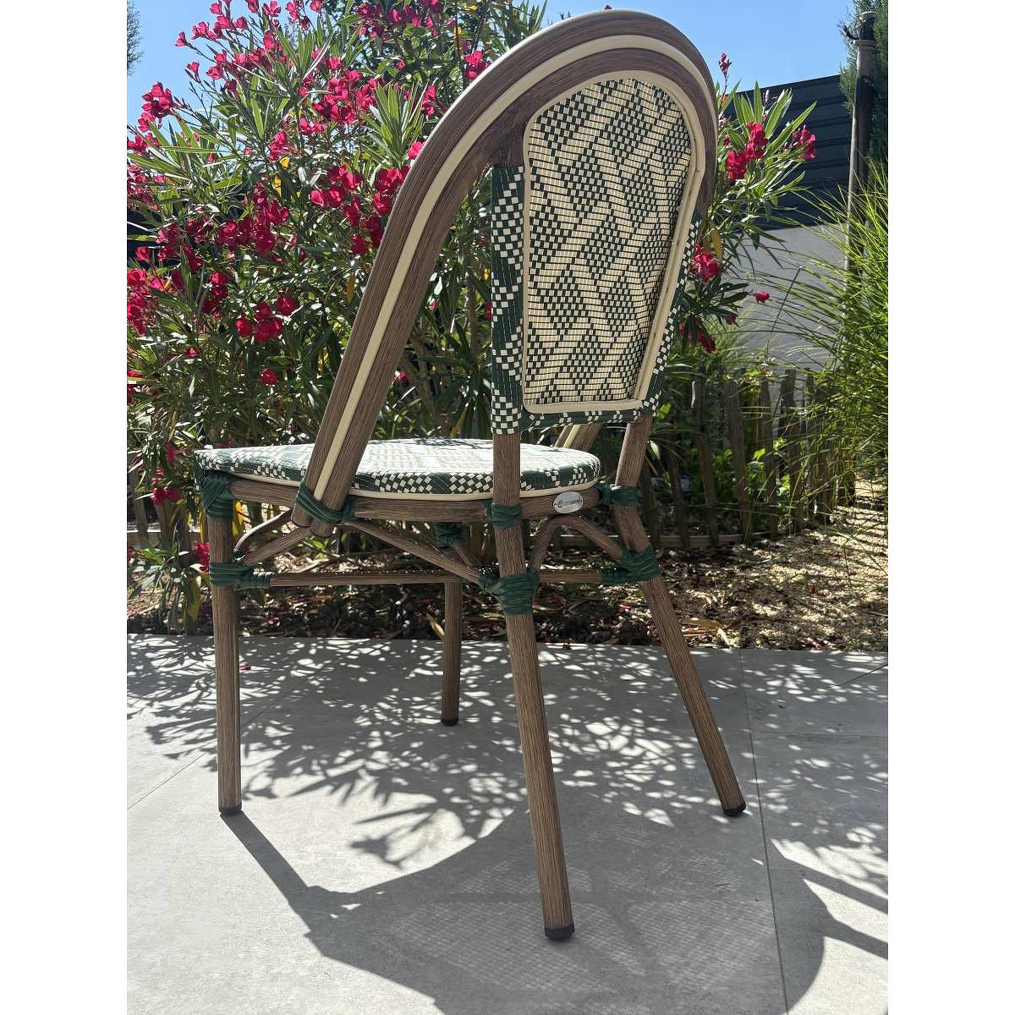 Voir la diapositive 6 : Paris Prix Lot de 2 chaises de jardin empilable  bistro  87cm vert