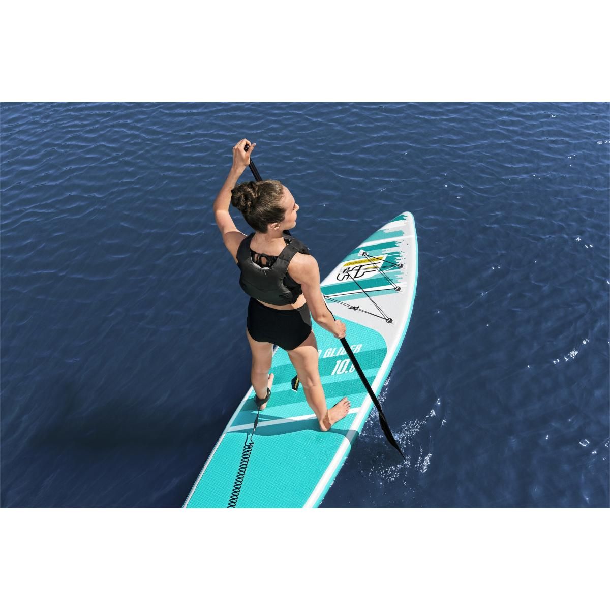 BESTWAY Kit paddle sup gonflable  aqua glider avec traveltech 3,20 m - 65347