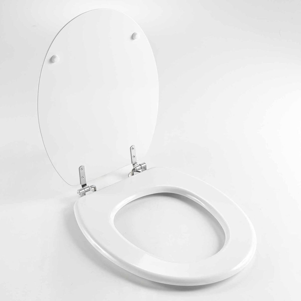 Paris Prix Abattant WC Imprimé  Aquamarbre  47cm Blanc & Or