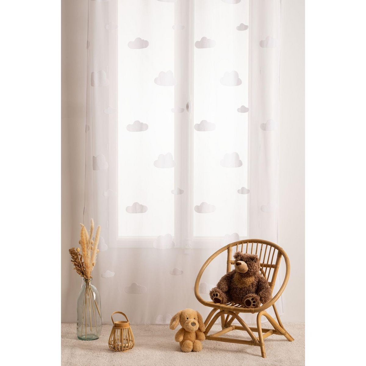 ATMOSPHERA Voilage nuage - 140 x 240 cm - Blanc