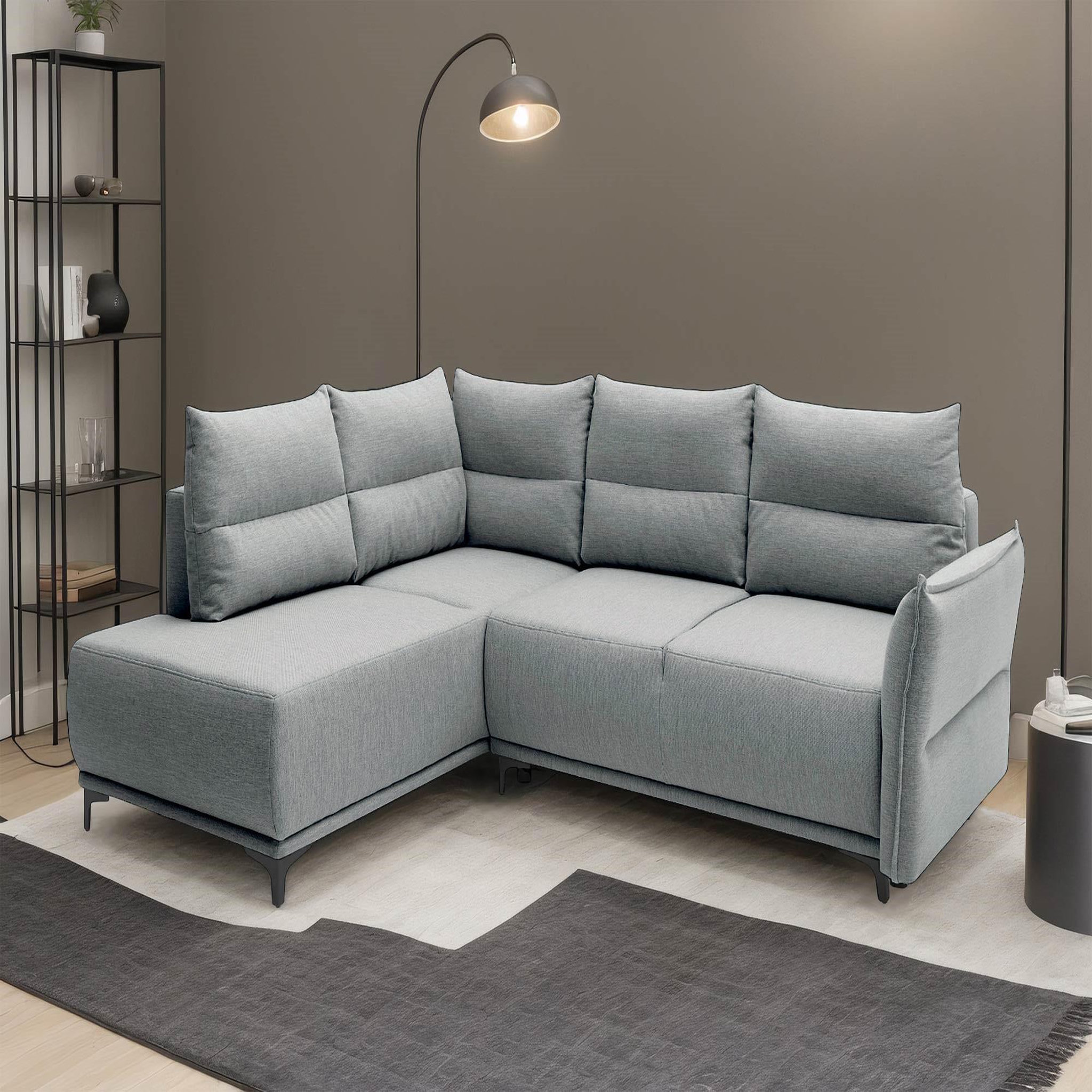 Voir la diapositive 1 : LISA DESIGN Arya - canapé d'angle convertible - avec coffre - 5 places - style contemporain - gauche