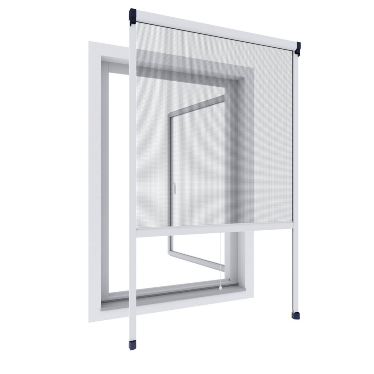 Insect Protect Enrouleur moustiquaire en Aluminium 160 x 160 cm Blanc 