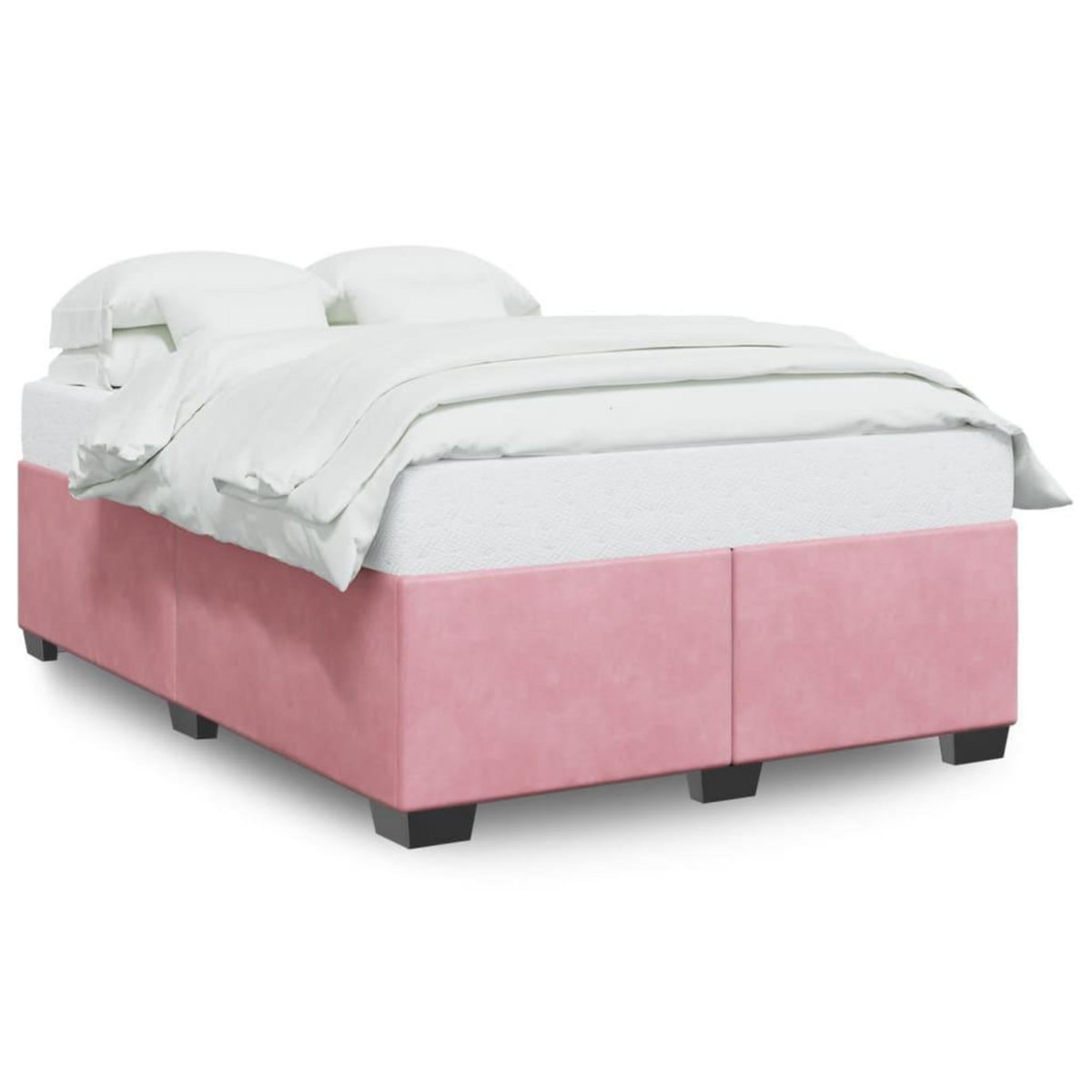 VIDAXL Cadre de lit sans matelas rose 140x190 cm velours