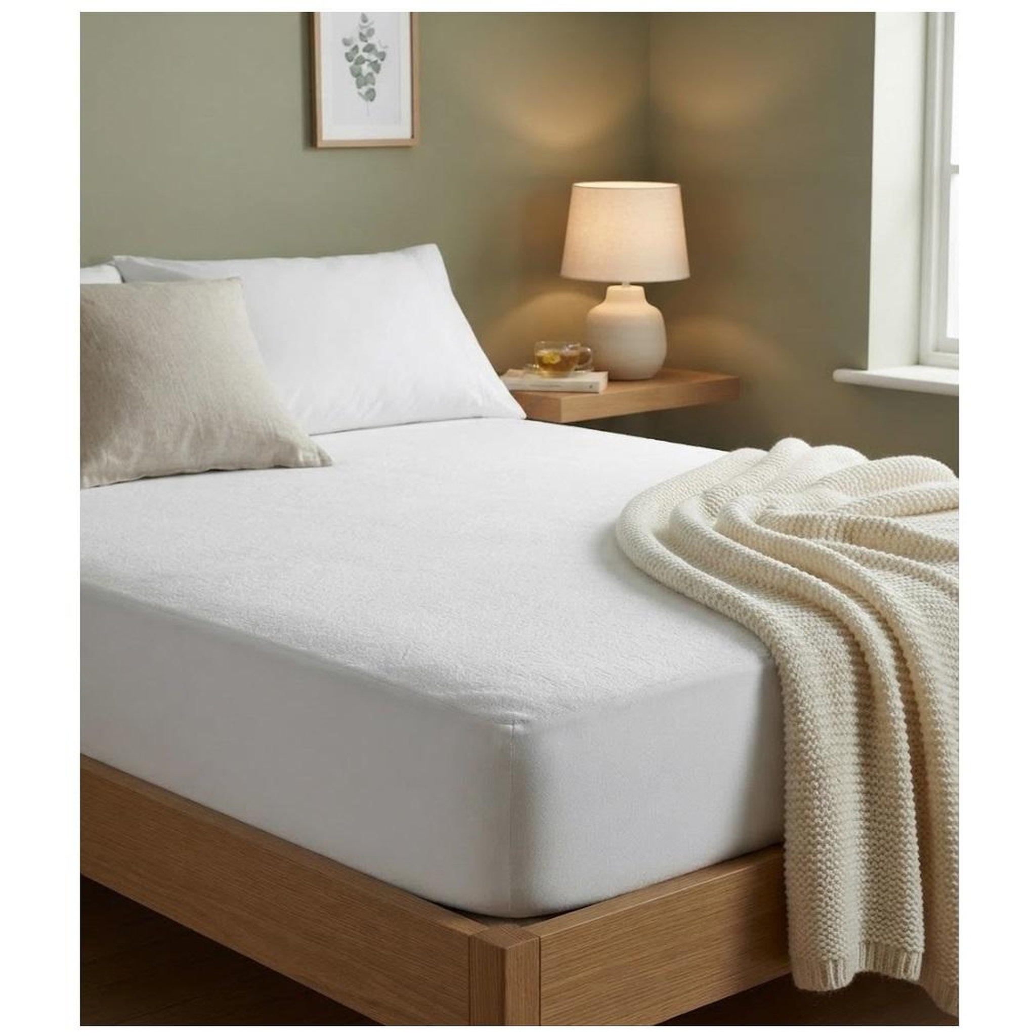 Voir la diapositive 5 : Eden Protege matelas en molleton collection carlyne