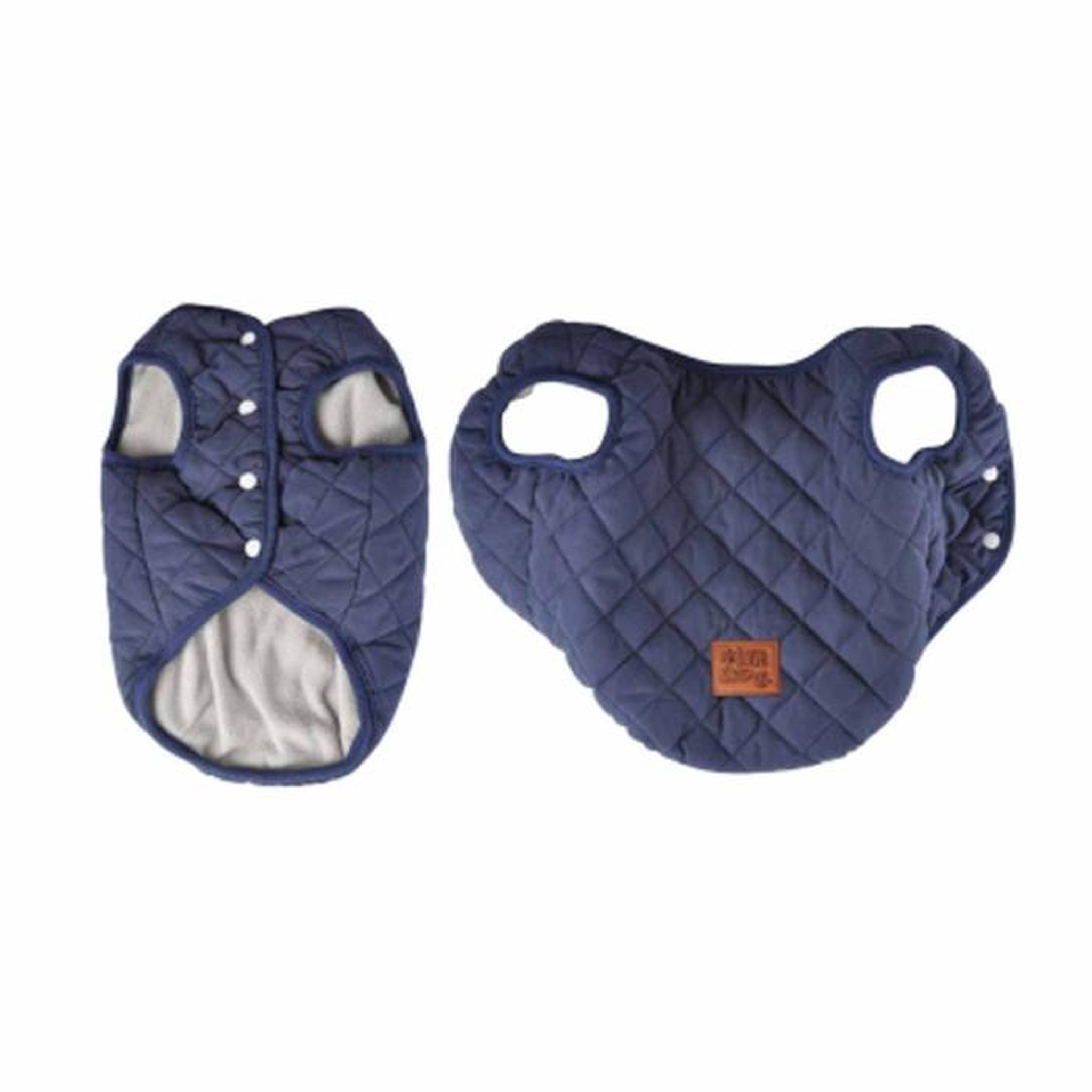 Paris Prix Veste Matelassée pour Chien  Doublé Polaire  35cm Bleu