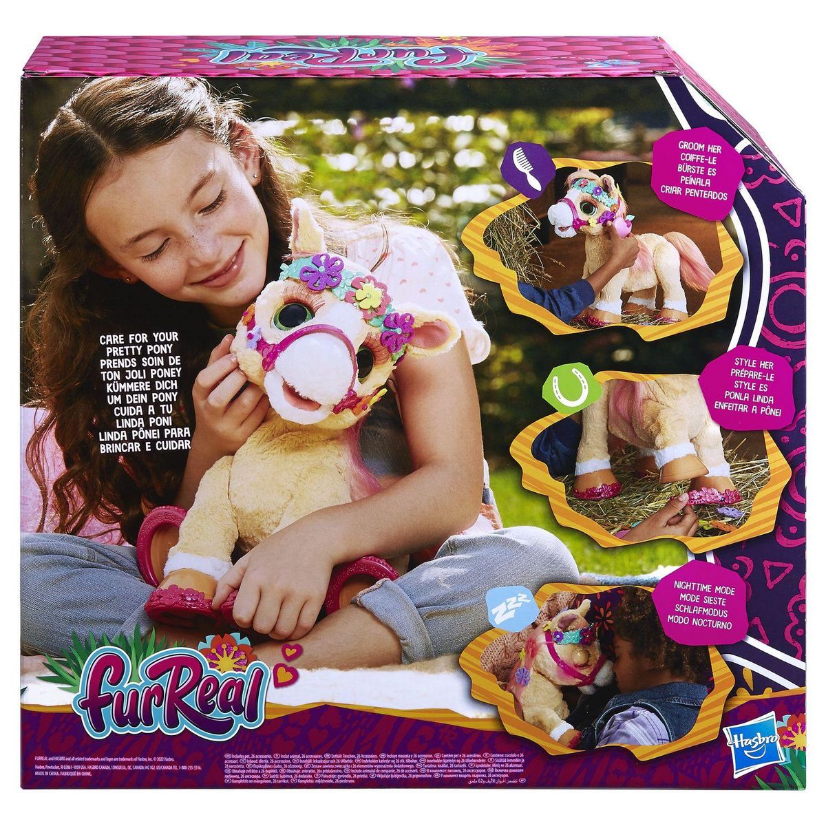 HASBRO Peluche Furreal Cannelle mon poney coquet 