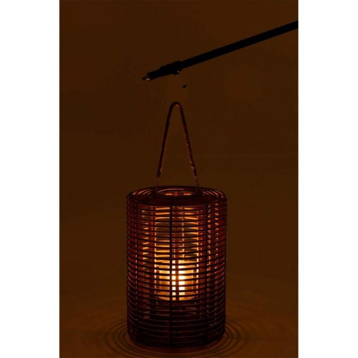 Paris Prix Lanterne Ronde  Longue Rotin  50cm Naturel