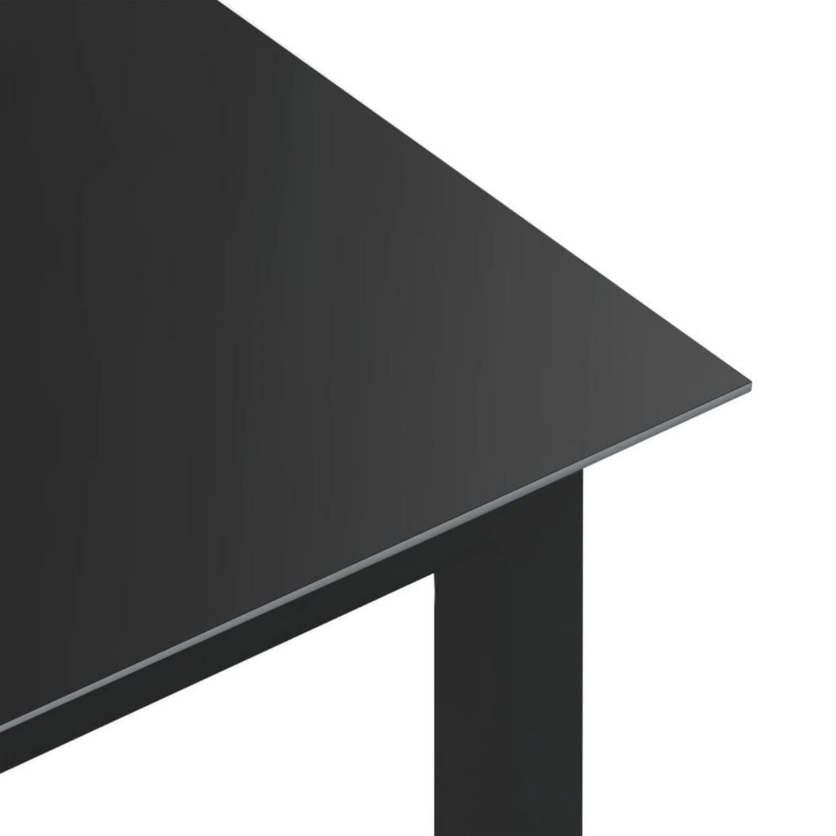 VIDAXL Table de jardin Noir 150x90x74 cm Aluminium et verre