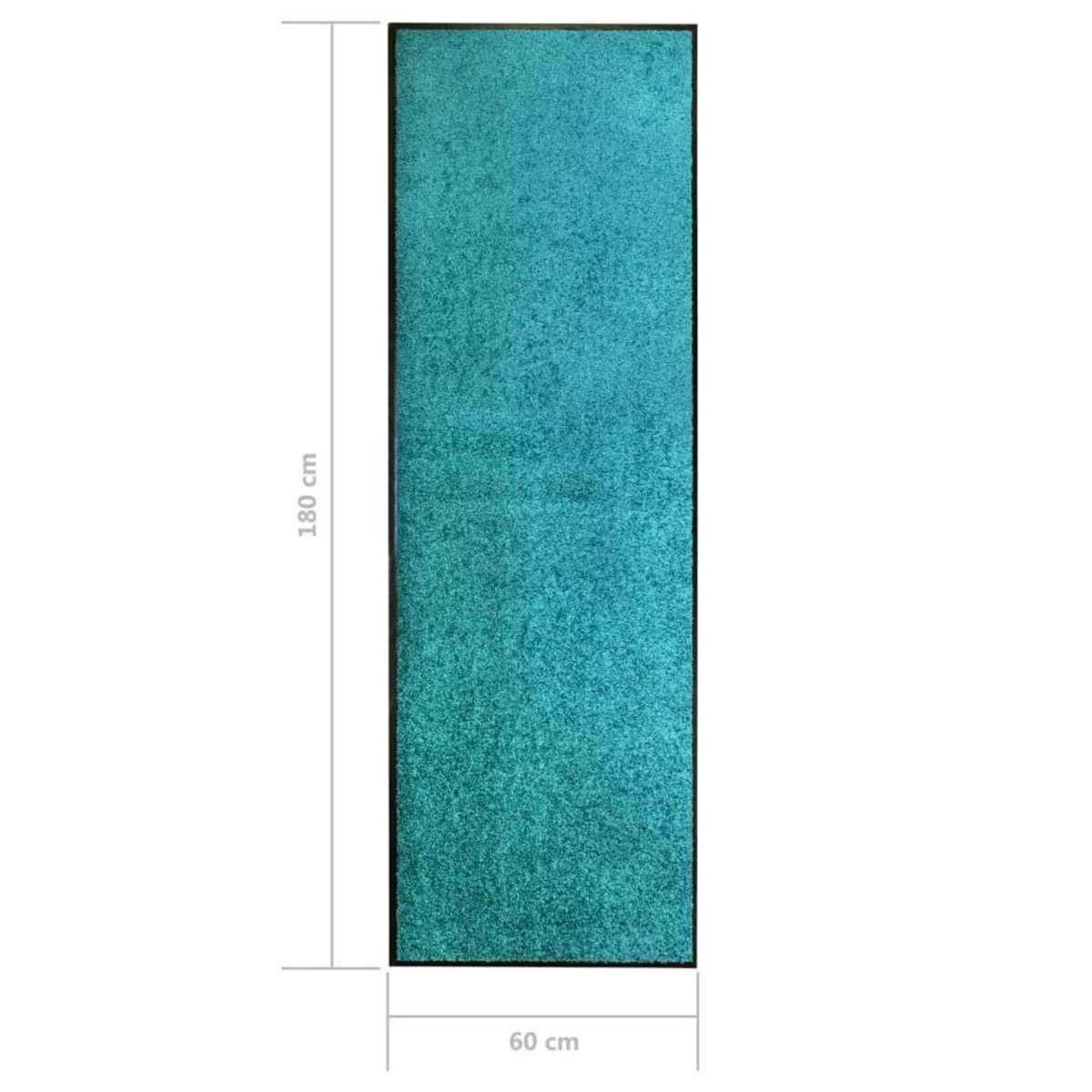 VIDAXL Paillasson lavable Cyan 60x180 cm