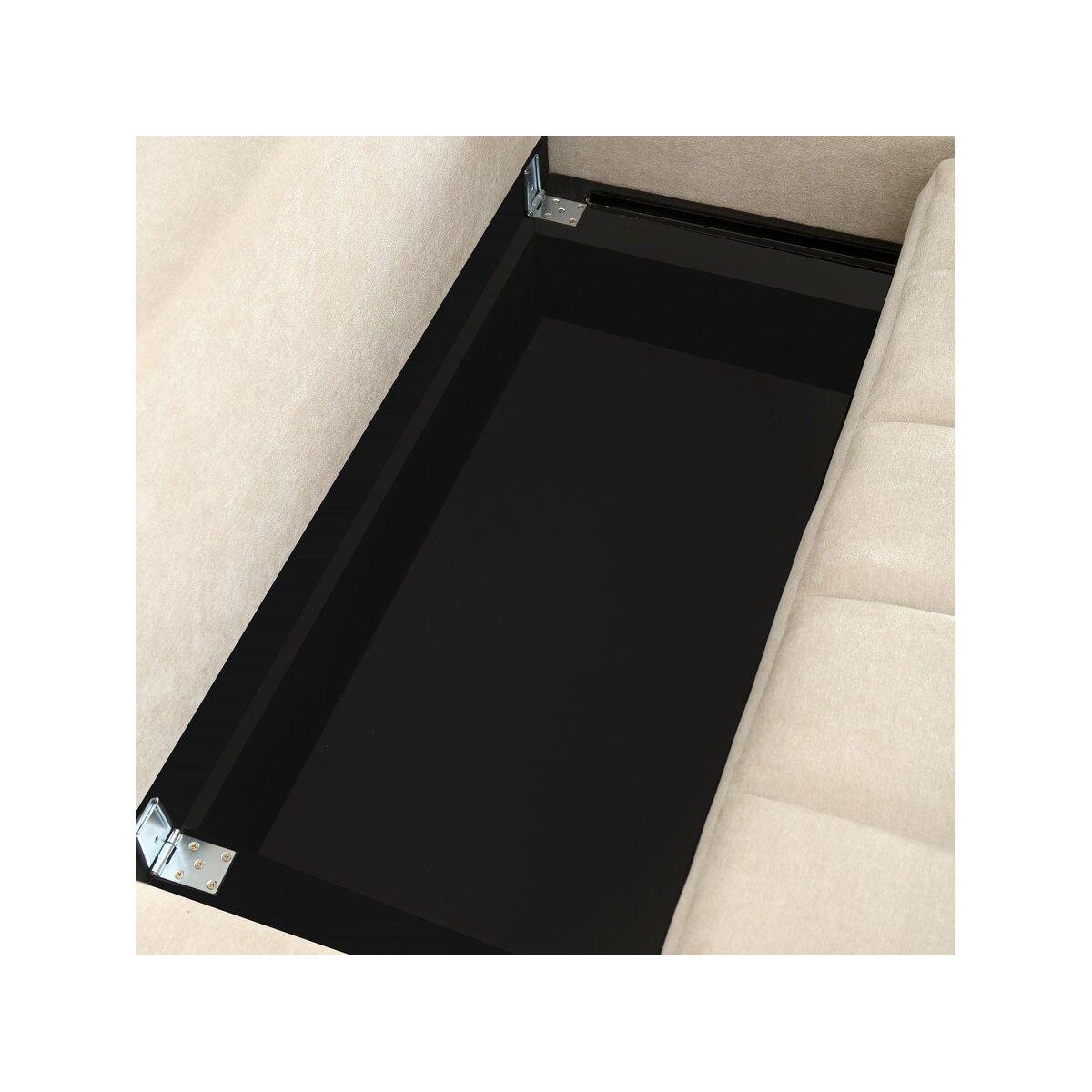 Habitat et Jardin Canapé d'angle convertible tissu chenille 3 places -  Trocadero  - Beige