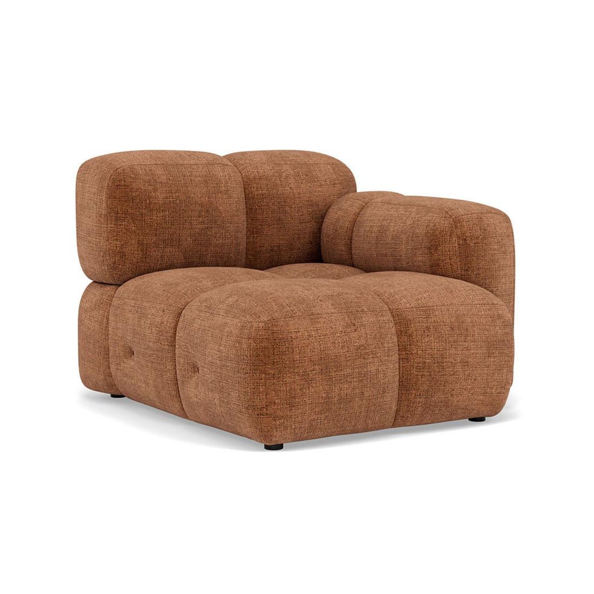 LISA DESIGN Grace - module d'assise droit en velours texturé