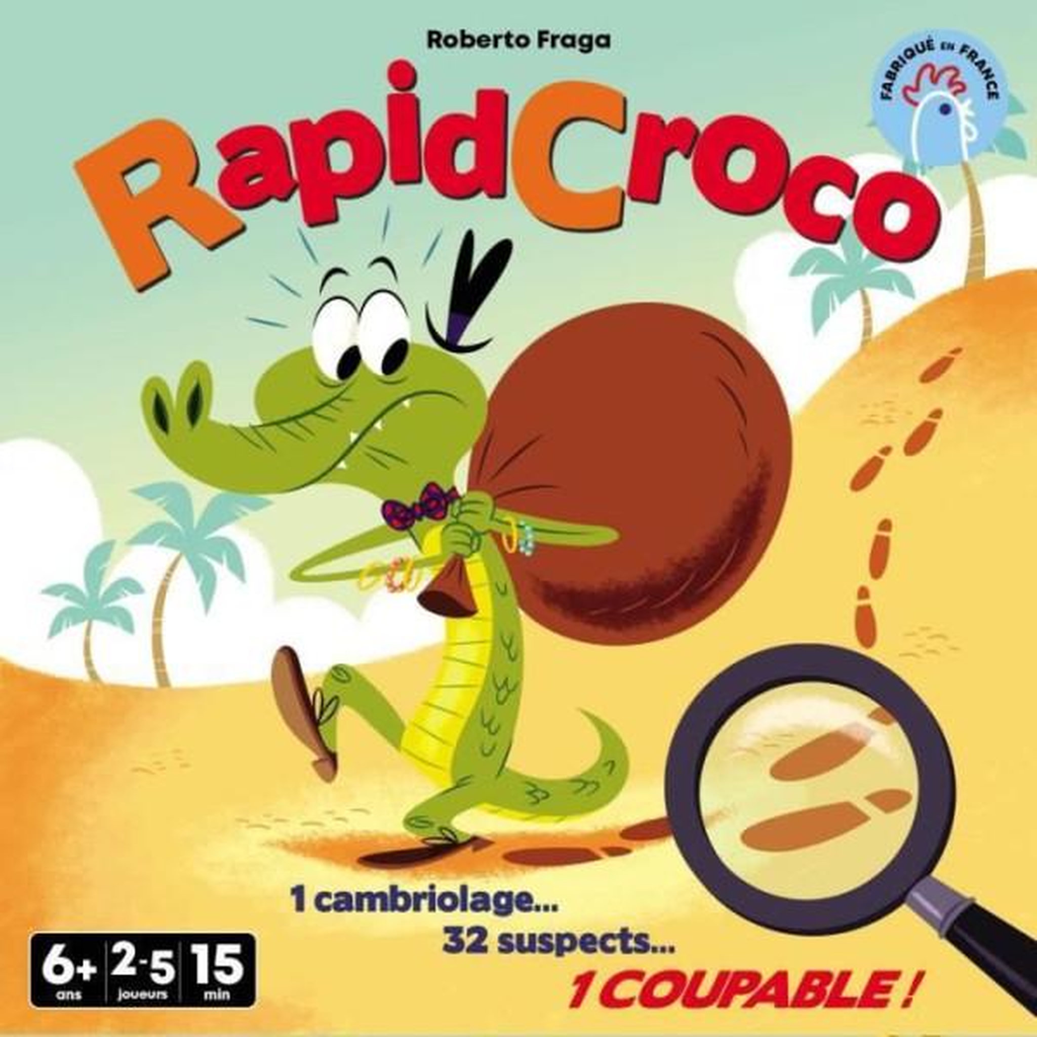 Voir la diapositive 4 : Asmodee Rapidcroco - asmodee - jeu d'enquete - 32 suspect 1 coupable