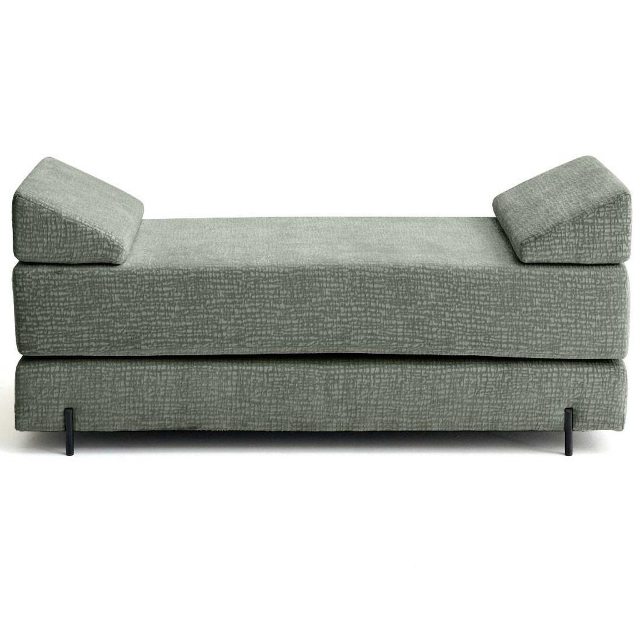 Voir la diapositive 1 : BEST MOBILIER Brescia - banquette 3 places convertible en tissu velours relief