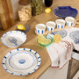 Voir la diapositive 3 : SECRET DE GOURMET Lot de 6 Assiettes à Dessert  Océania  19cm Bleu