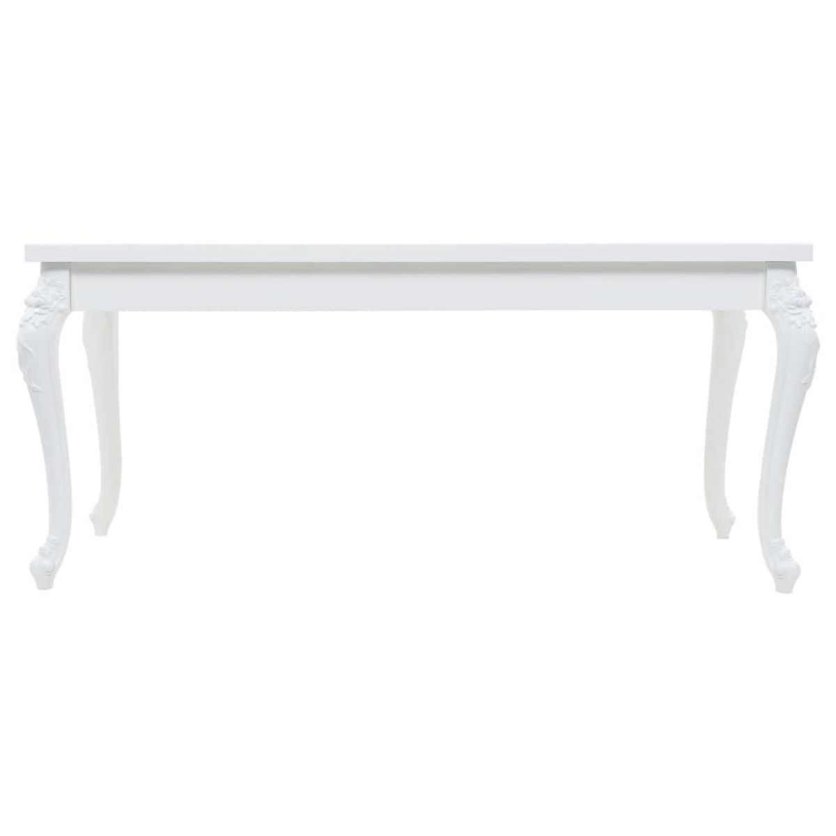 VIDAXL Table a manger 179x89x81 cm Blanc brillant