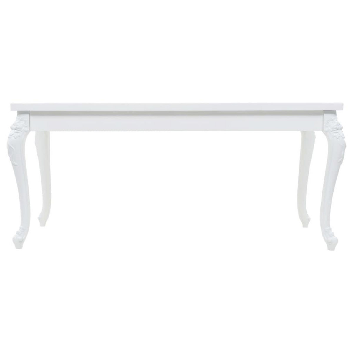 VIDAXL Table a manger 179x89x81 cm Blanc brillant