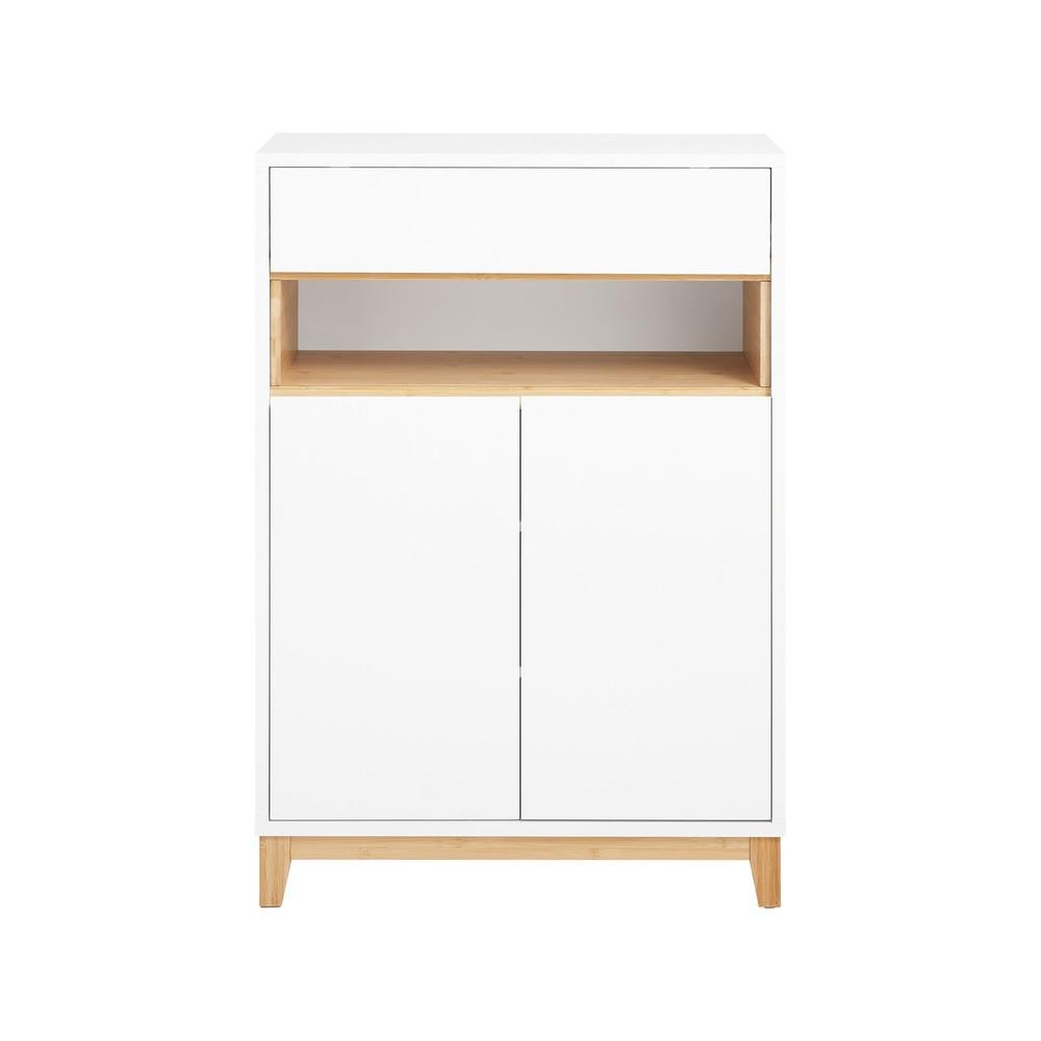 SOBUY SoBuy - Meuble À Chaussures avec un tiroir - Blanc - 60x34x85cm - Nordique - FSB97-NW