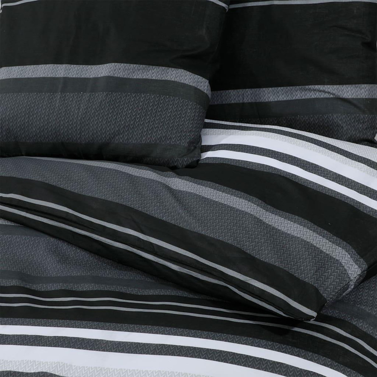 VIDAXL Ensemble de housse de couette noir et blanc 200x200 cm Coton