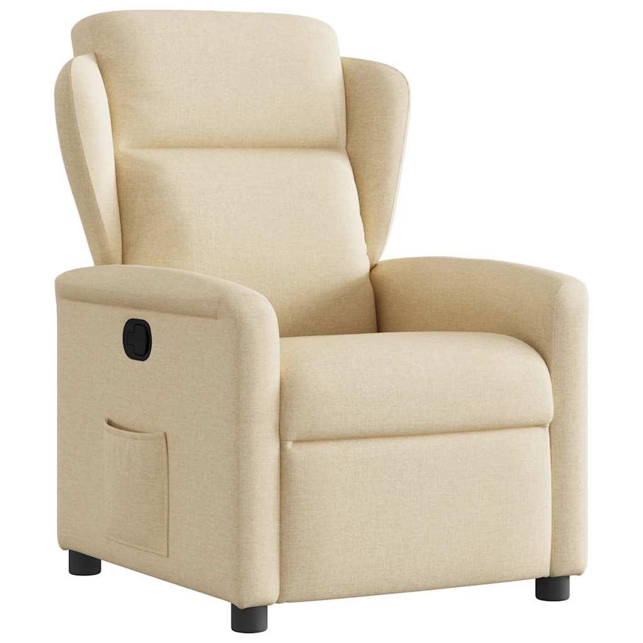 VIDAXL Fauteuil inclinable Creme Tissu