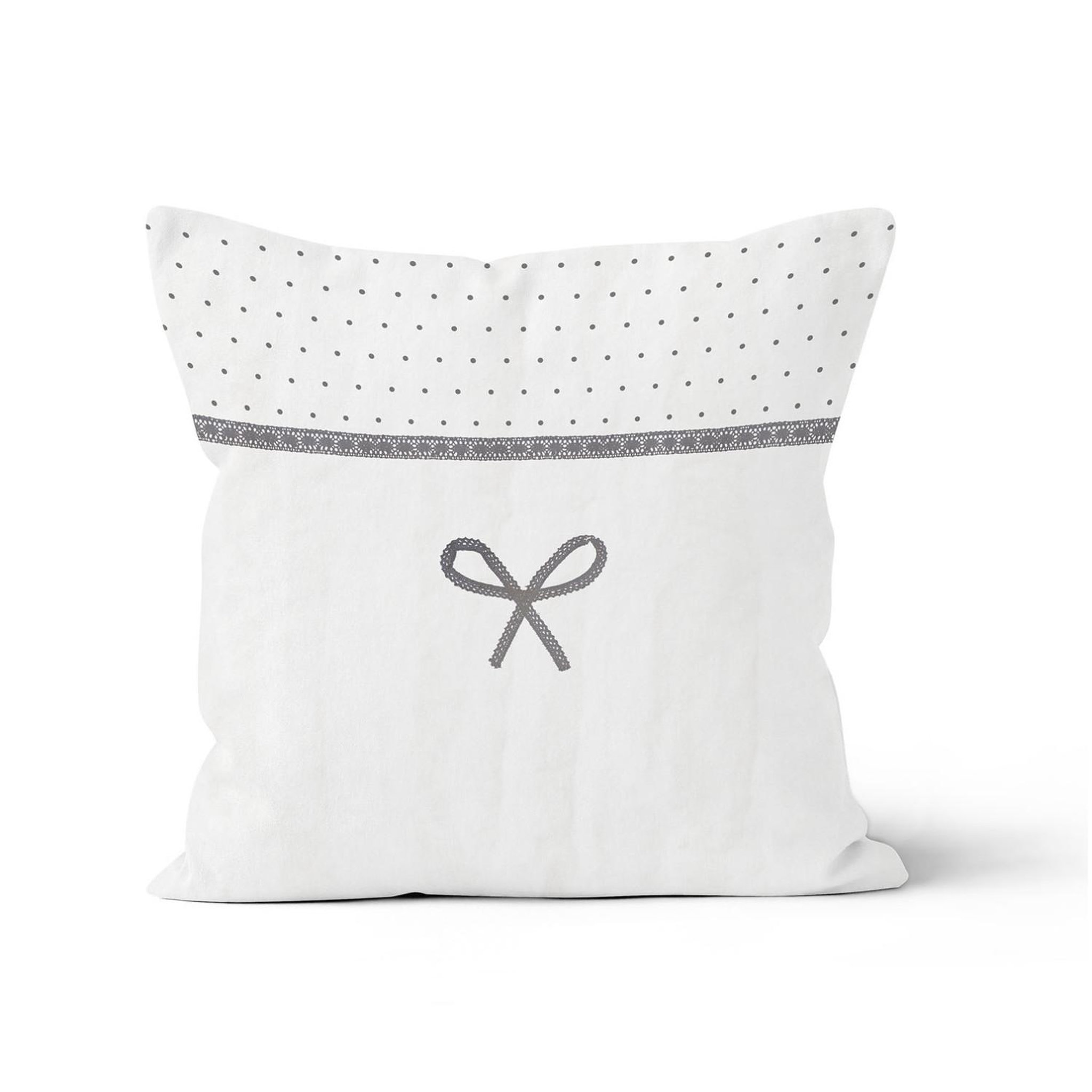 SOLEIL D'OCRE Coussin en coton brodé 40x40 cm EMILIE, par Soleil d'ocre. Coloris disponibles : Blanc