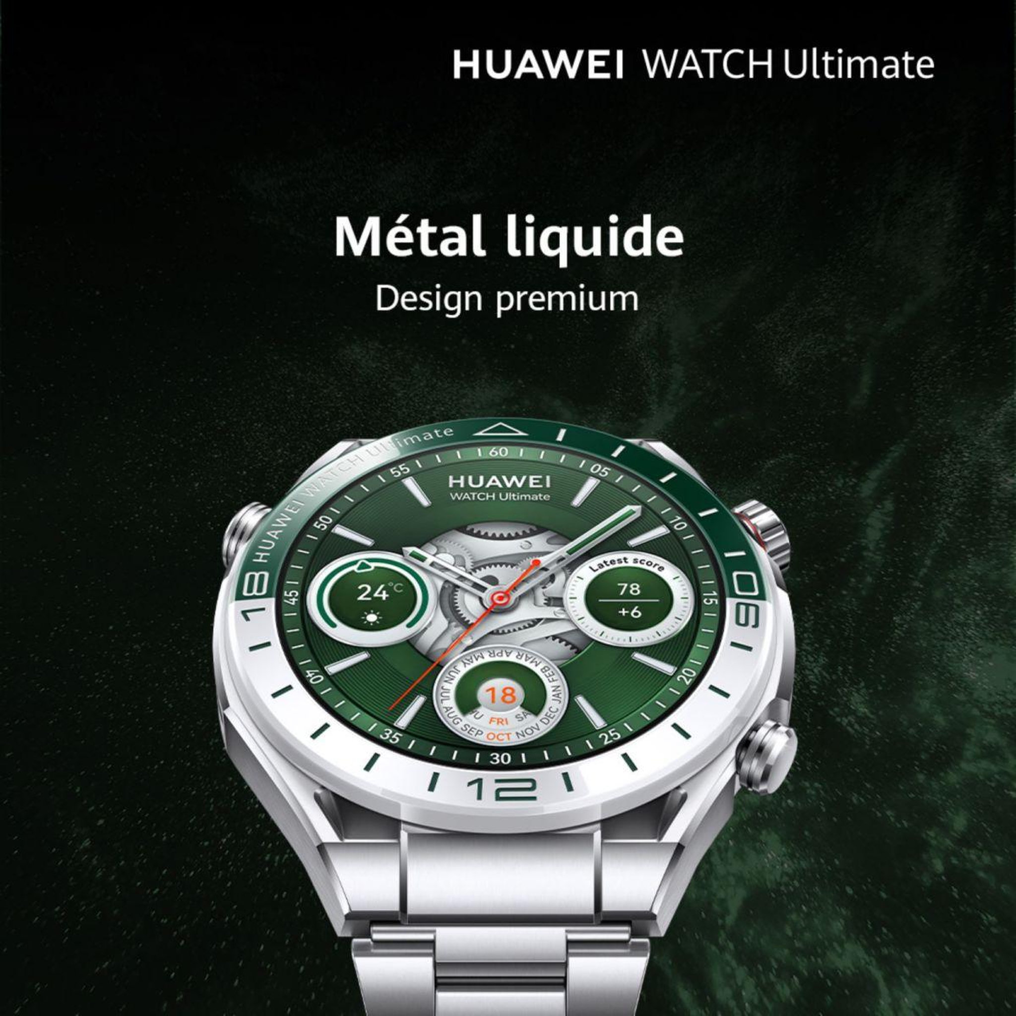 Voir la diapositive 2 : HUAWEI Montre connectée Watch Ultimate Vert