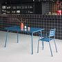 Voir la diapositive 3 : SWEEEK Table de jardin pliante métal 6 places, Amelia 141,2 x 80 x 72,5cm