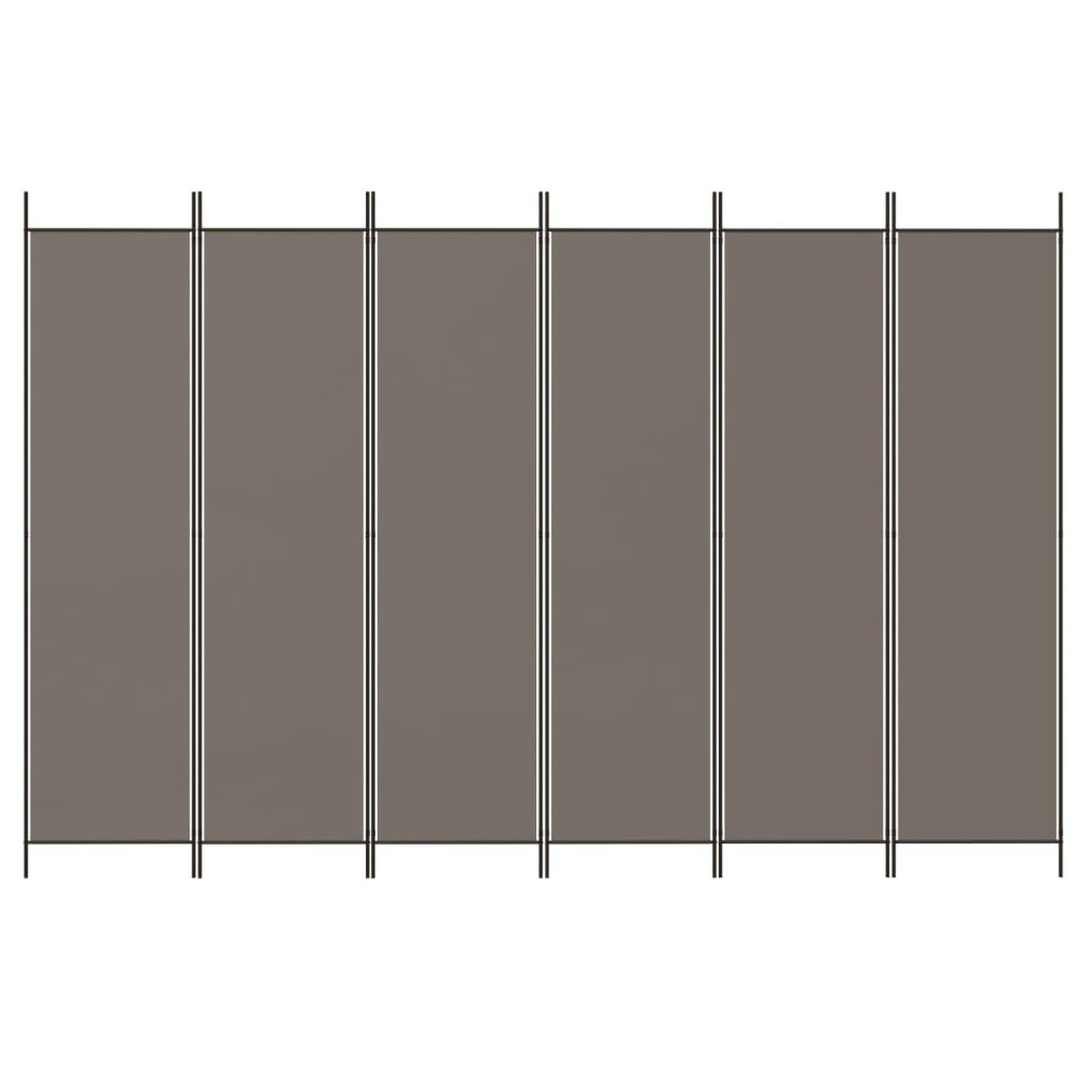 Voir la diapositive 3 : VIDAXL Cloison de separation 6 panneaux Anthracite 300x200 cm Tissu