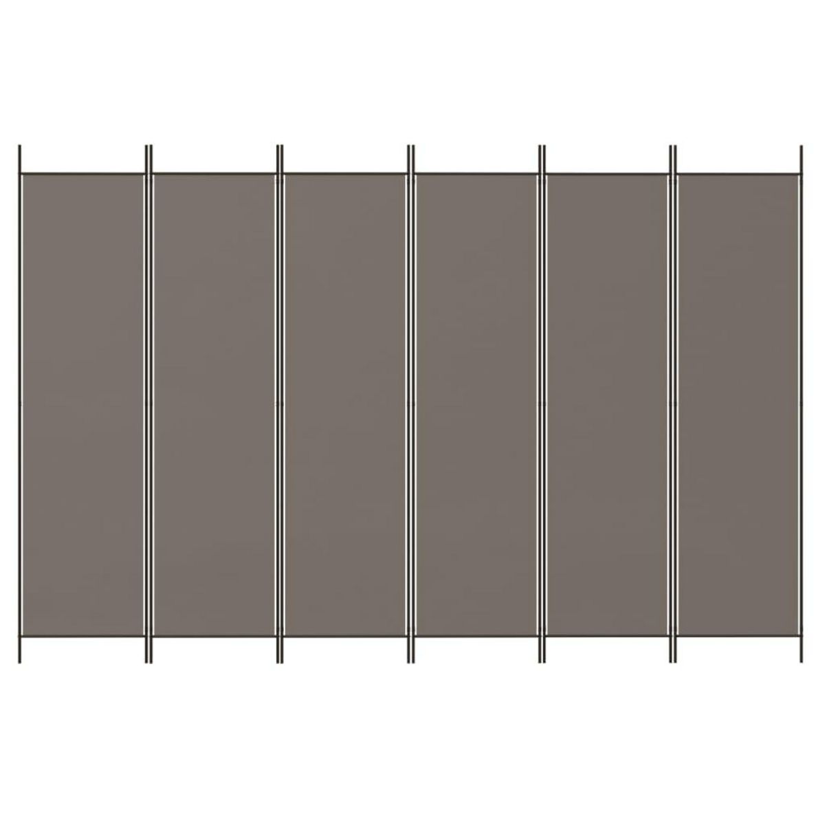VIDAXL Cloison de separation 6 panneaux Anthracite 300x200 cm Tissu
