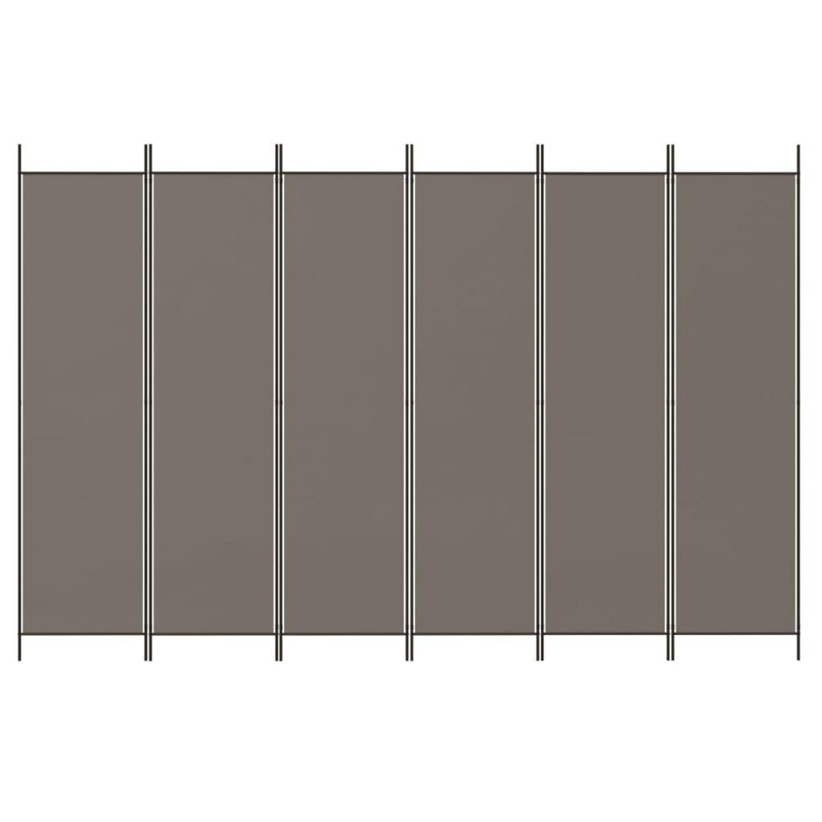 VIDAXL Cloison de separation 6 panneaux Anthracite 300x200 cm Tissu