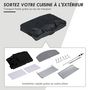 Voir la diapositive 5 : OUTSUNNY Rangement cuisine de camping pliable étagères tablette station de cuisson alu tissu noir