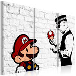 Paris Prix Tableau Imprimé  Mario Bros - Banksy. Coloris disponibles : Multicolore