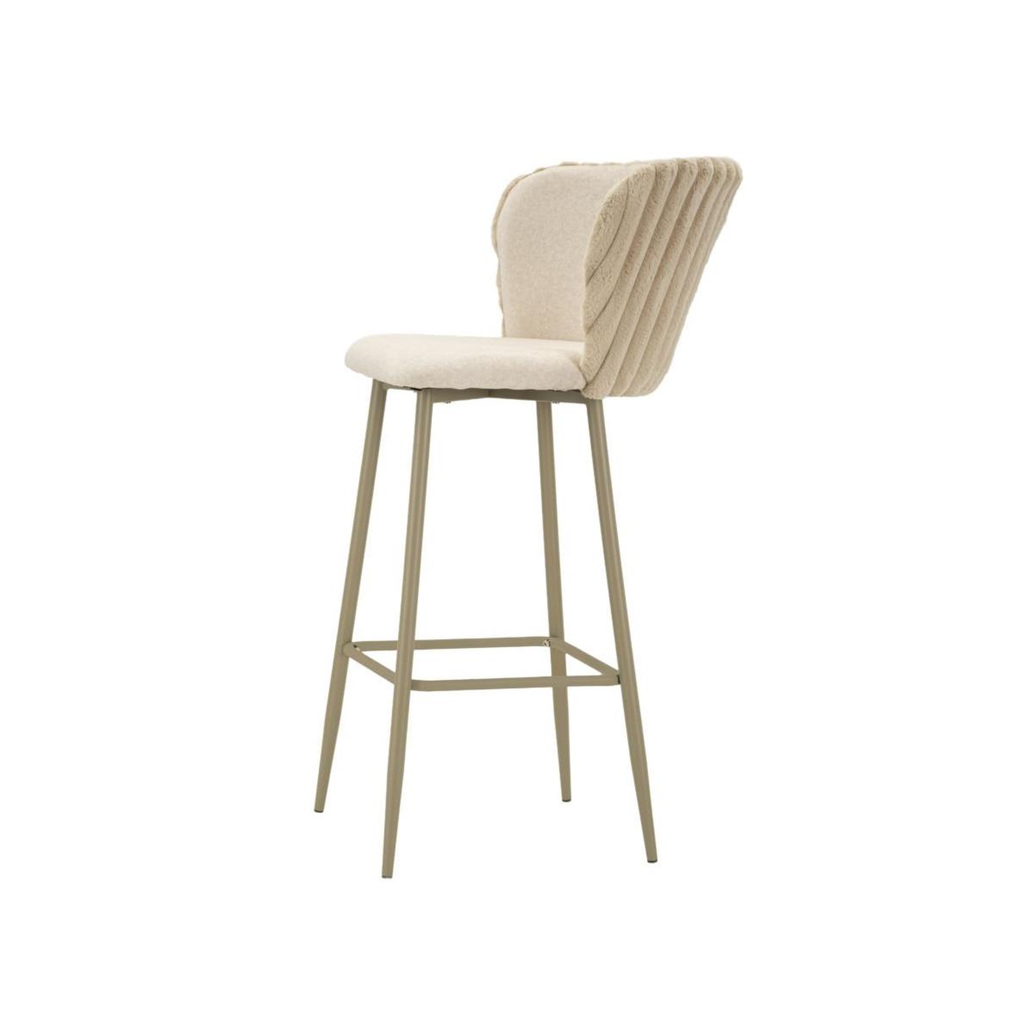 Voir la diapositive 4 : Paris Prix Lot de 2 chaises de bar design  alaska  106cm crème