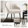 Voir la diapositive 3 : tectake Fauteuil cocktail rembourré en velours crème/noir Lot de 6