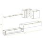 Voir la diapositive 3 : Paris Prix Ensemble Meuble TV Design  Switch I  330cm Naturel & Noir