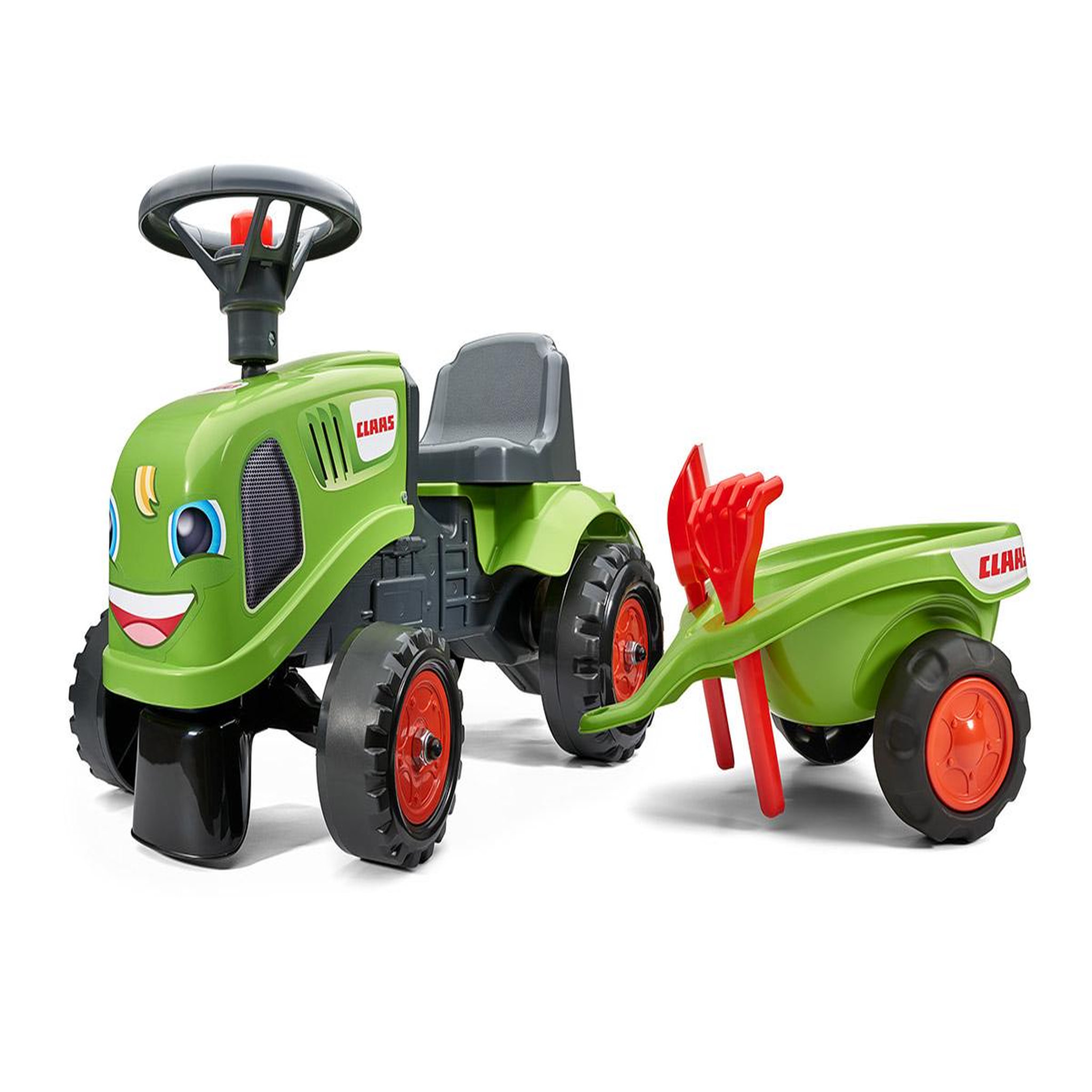 Voir la diapositive 3 : FALK Porteur enfant tracteur Claas avec remorque 1 à 3 ans - Falk