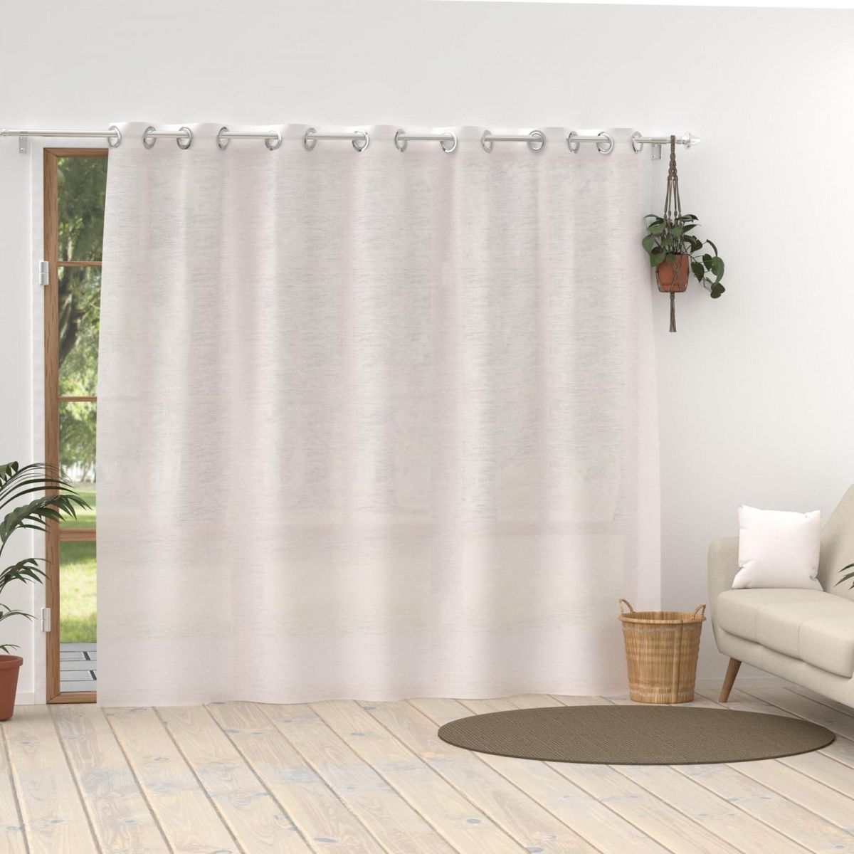 SOLEIL D'OCRE Voile lin à oeillets LINEN, par Soleil d'Ocre