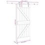 Voir la diapositive 6 : VIDAXL Porte coulissante et kit de quincaillerie 85x210 cm pin massif