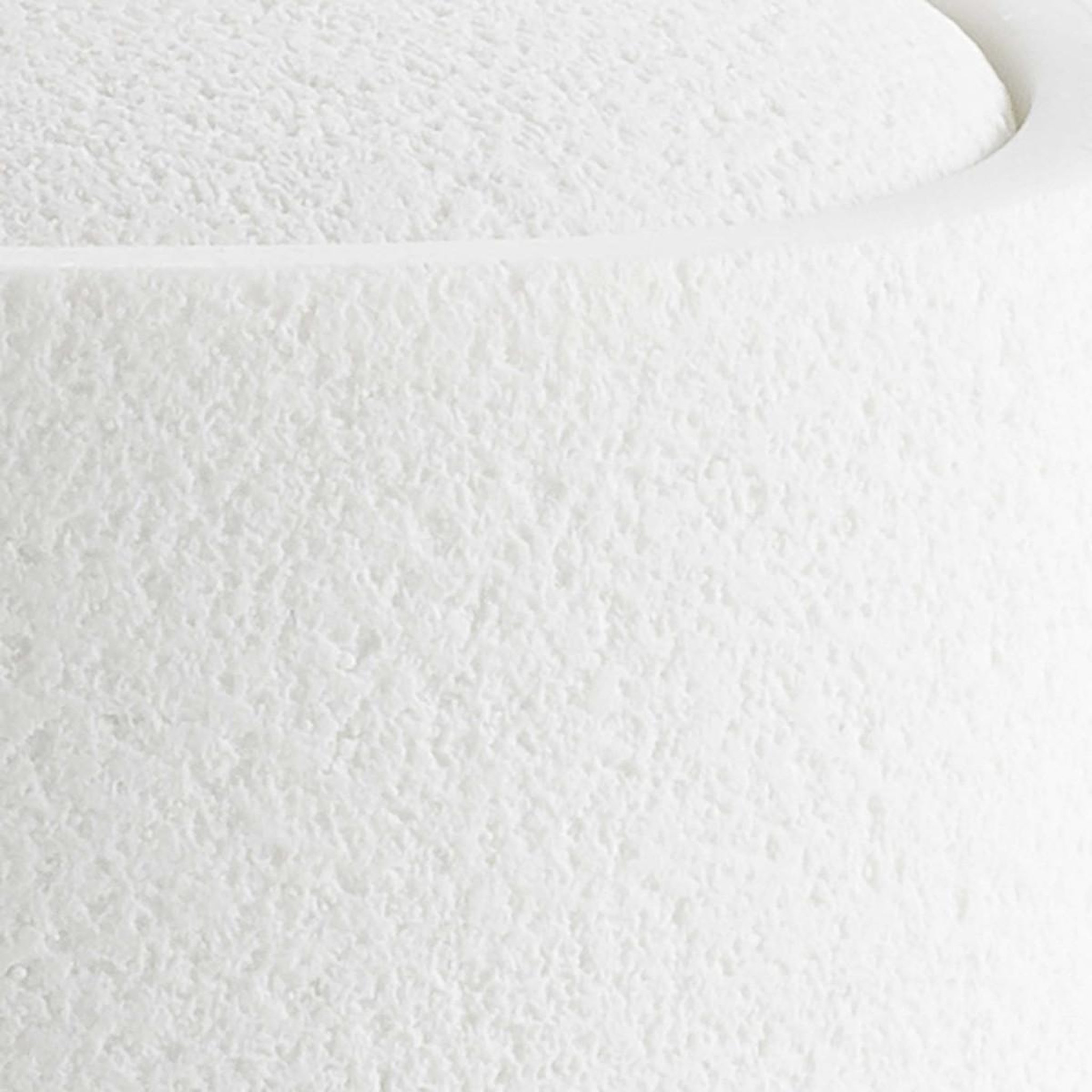 Voir la diapositive 2 : Douceur d'Intérieur Pot à cotons en résine  aquamarbre  13cm blanc